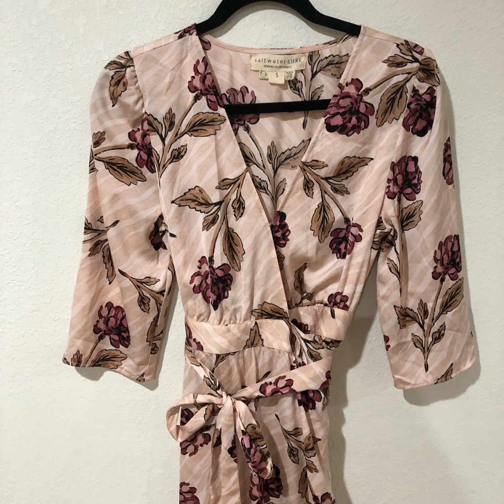 Saltwater Luxe Midi Wrap Dress Size Small